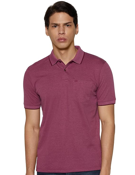 Men Premium Regular Fit Half Sleeve Polo T-Shirt with Pocket | Cotton Rich | Birds Eye Interlock Weave