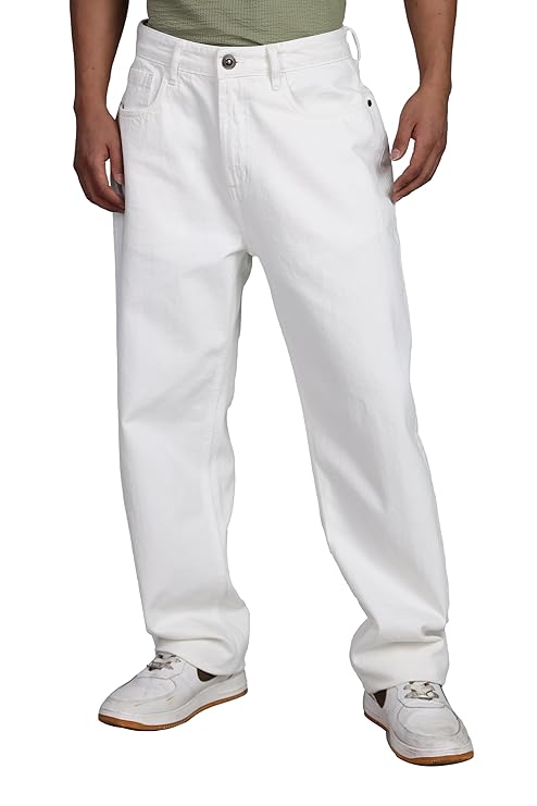 Men Classic Relaxed Jeans – Mid-Rise | 100% Cotton | 5 Pocket Styling